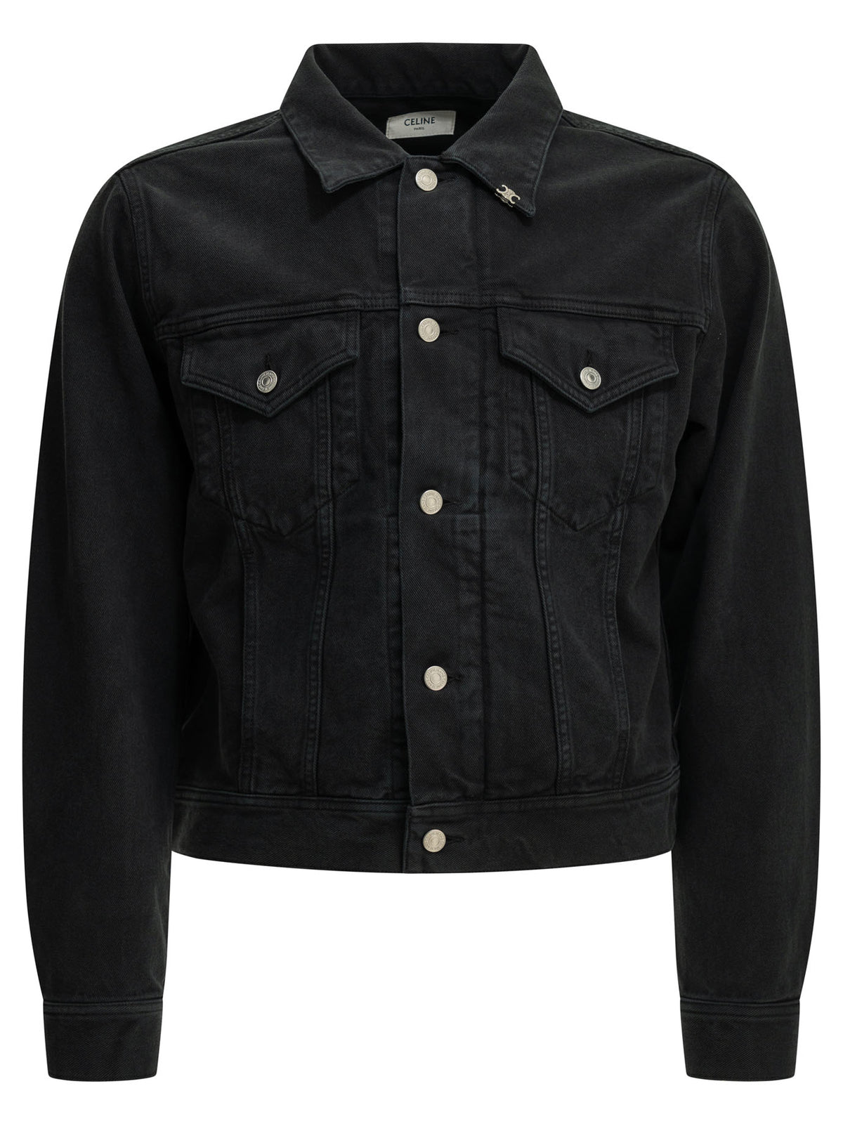 Celine Men's Denim Trucker Jacket in Black