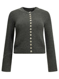 Celine Women's Cashmere Cardigan in Grey