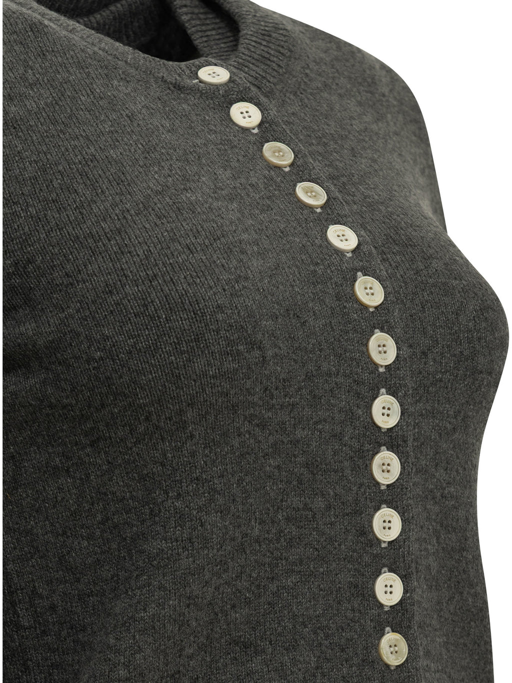 Celine Women's Cashmere Cardigan in Grey