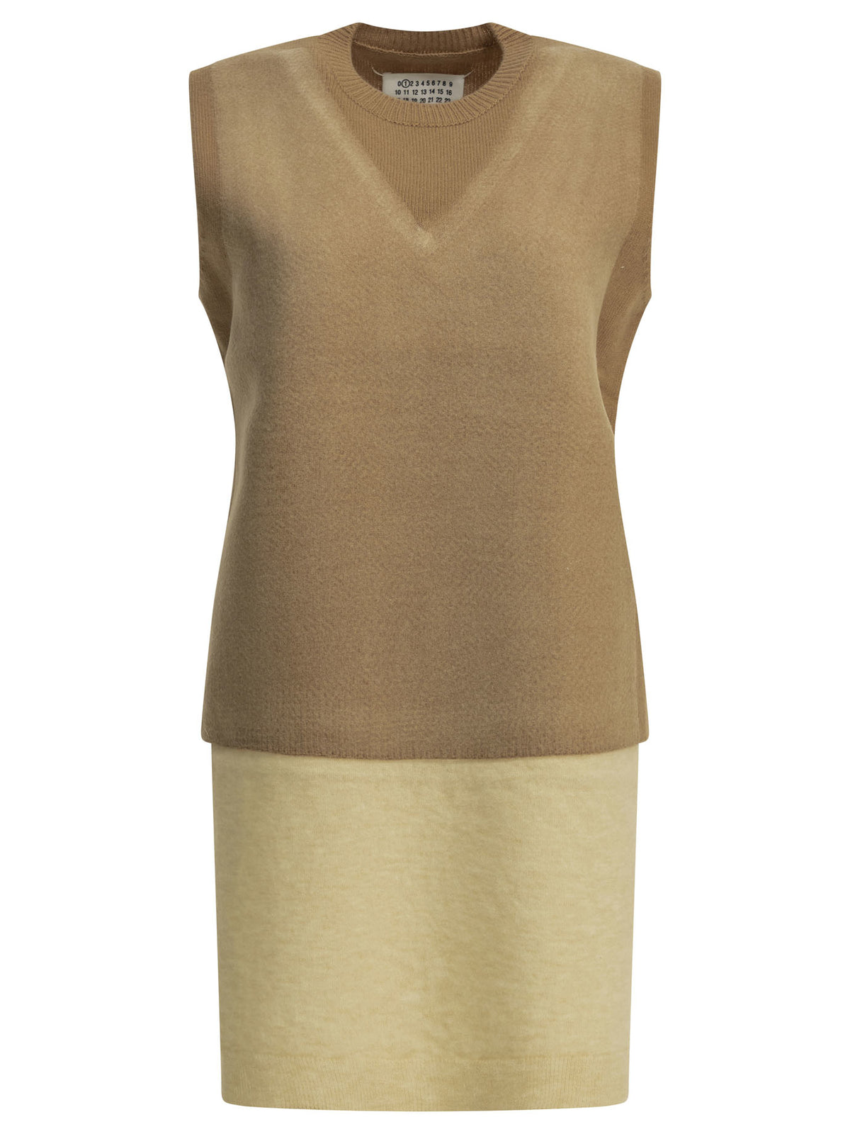 Maison Margiela Women's Virgin Wool Vest in Beige
