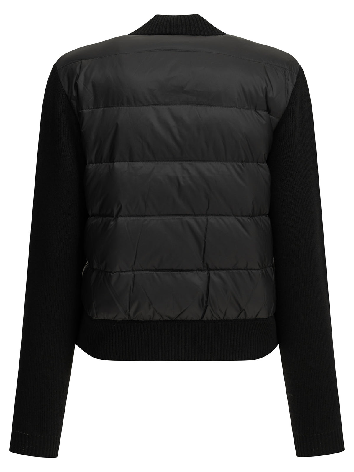 Moncler Women's Wool Cardigan with Logo in Black