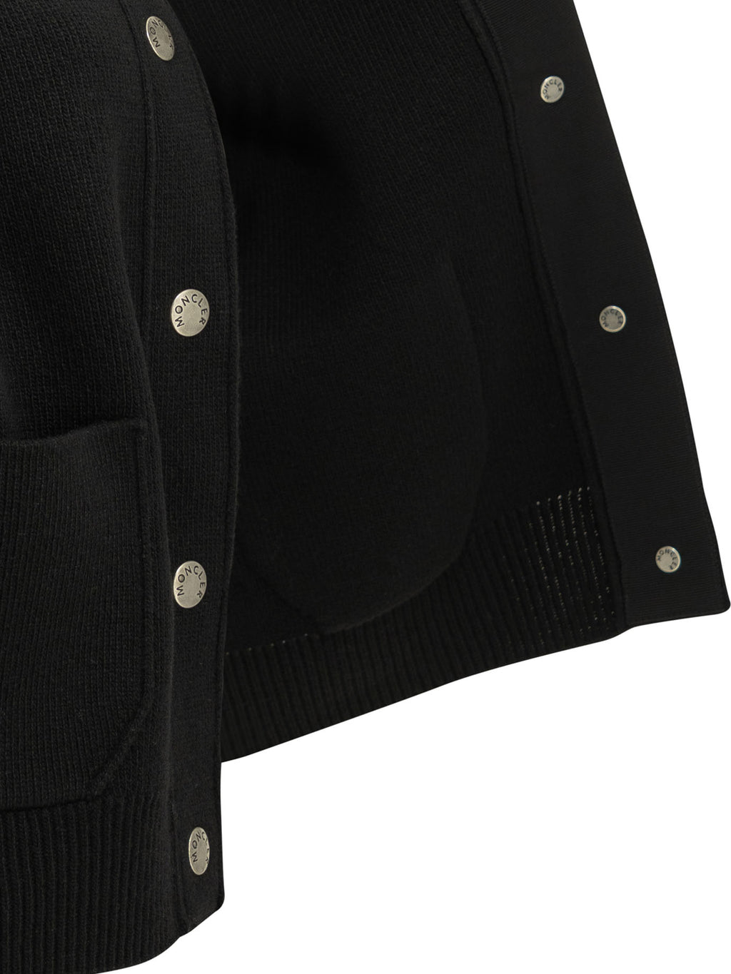 Moncler Women's Wool Cardigan with Logo in Black