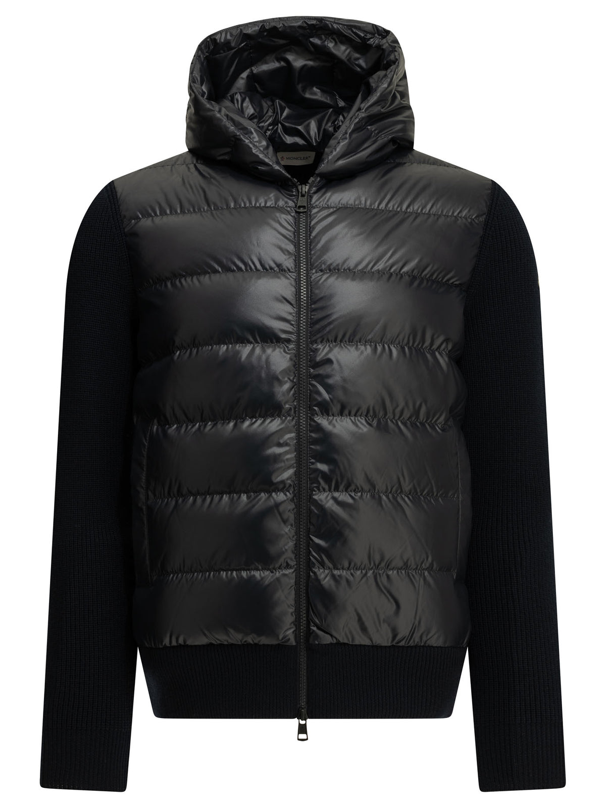 Moncler Men's Padded wool cardigan in Blue