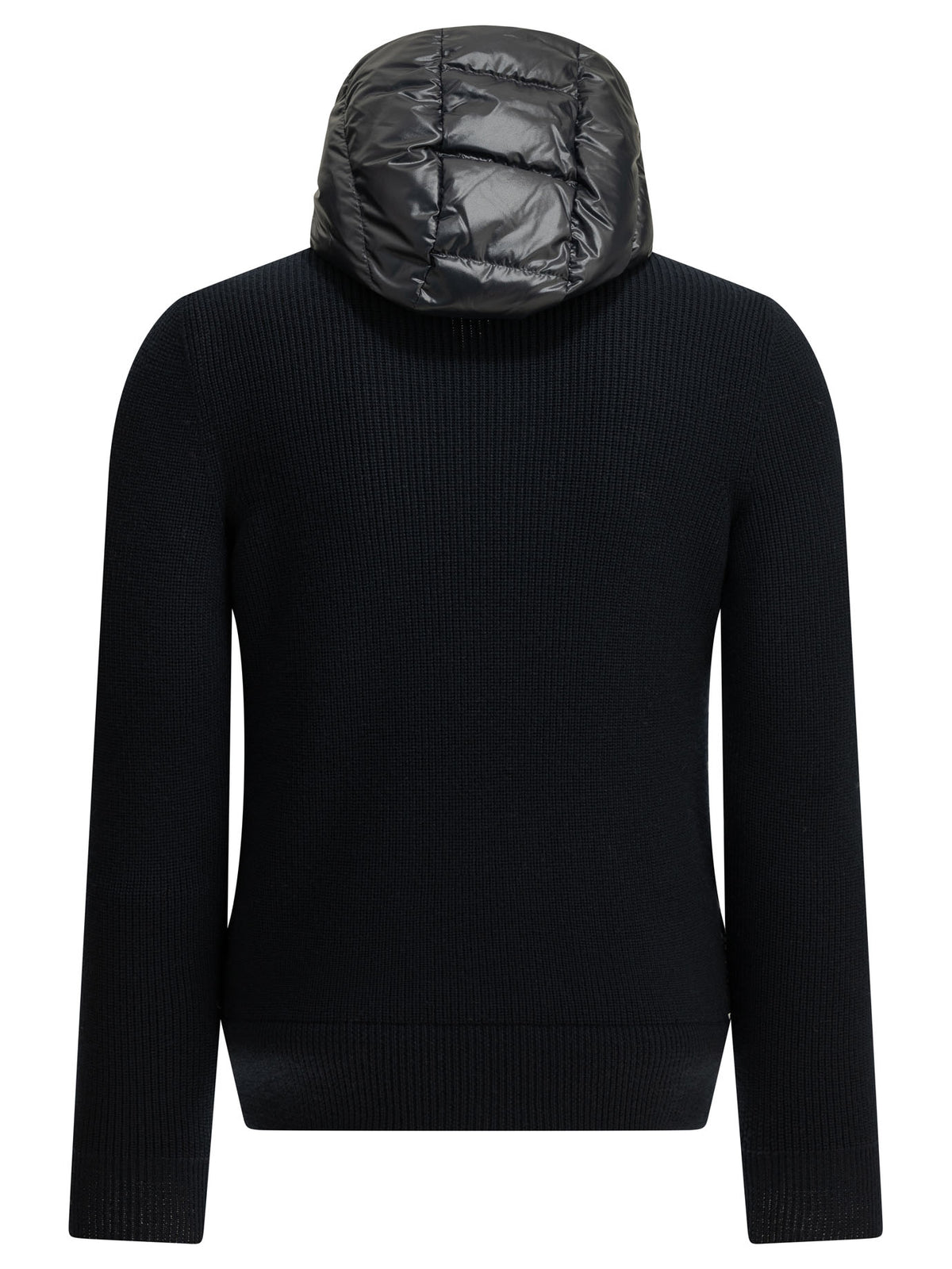 Moncler Men's Padded wool cardigan in Blue