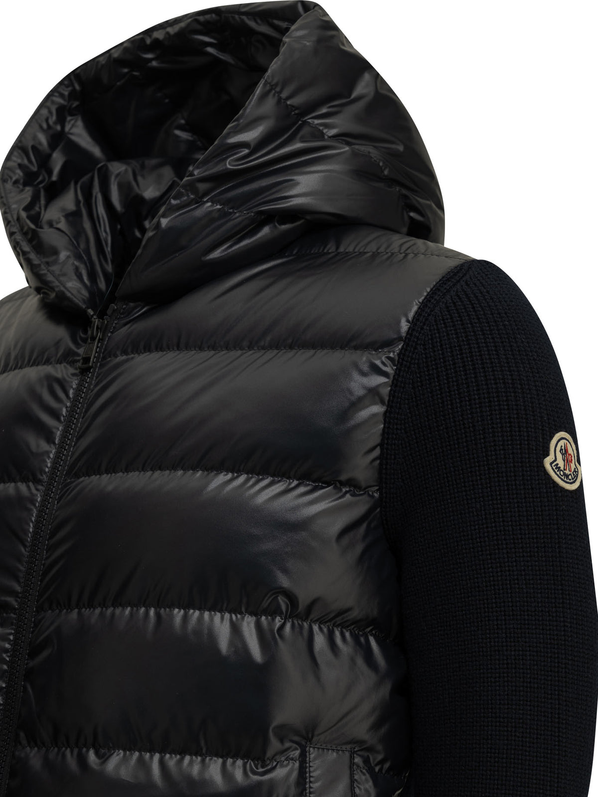 Moncler Men's Padded wool cardigan in Blue