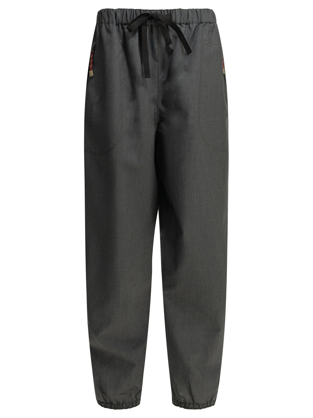 Prada Women's Wool Parachute Pants in Grey