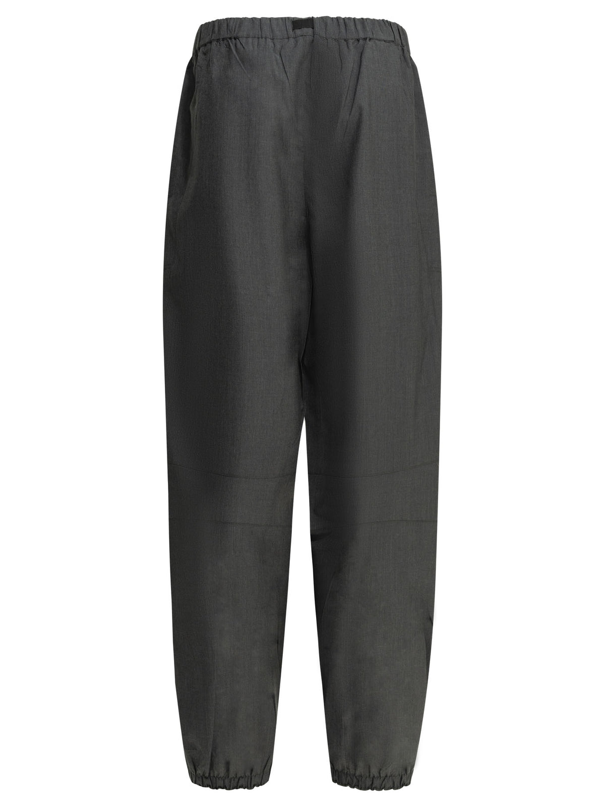 Prada Women's Wool Parachute Pants in Grey