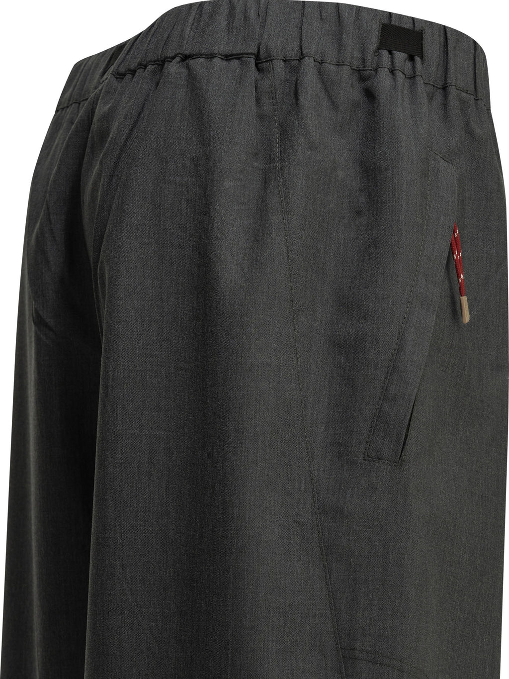Prada Women's Wool Parachute Pants in Grey