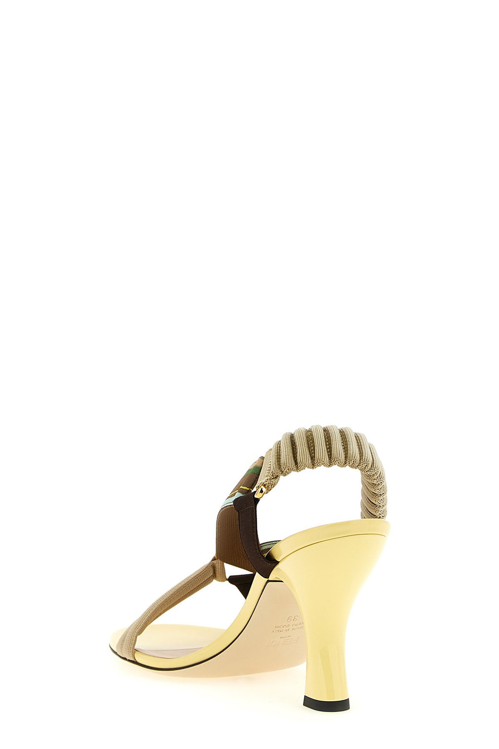 Fendi Women's 'Colibrì' Sandals with Cable Ties in Yellow