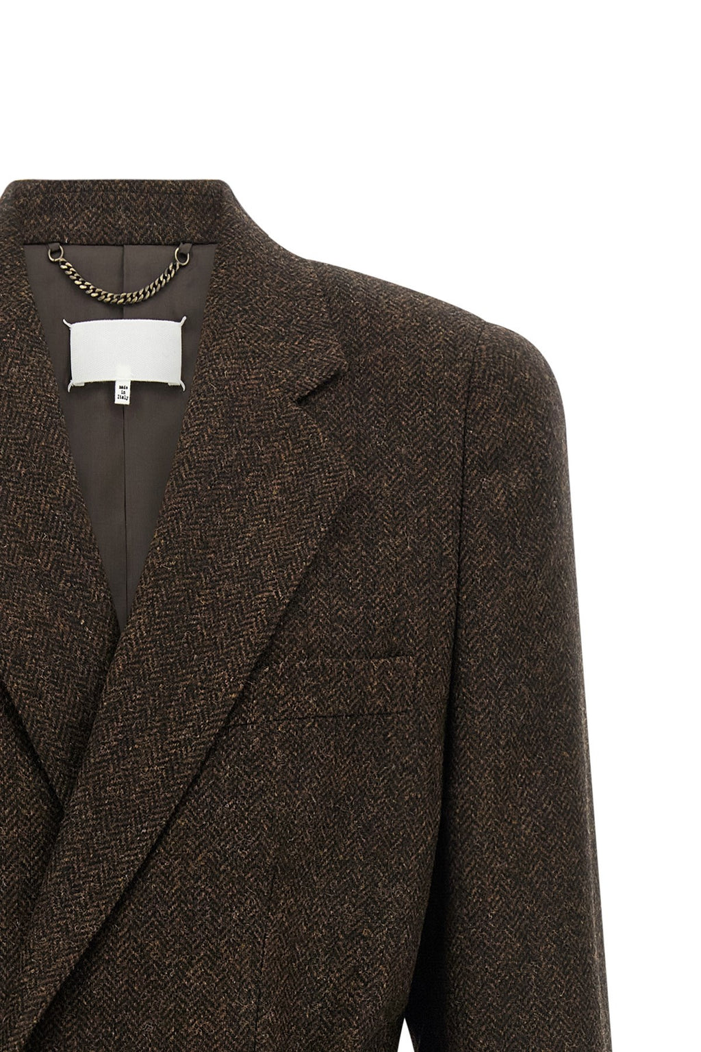 Maison Margiela Men's 'Four Stitches' Coat in Brown
