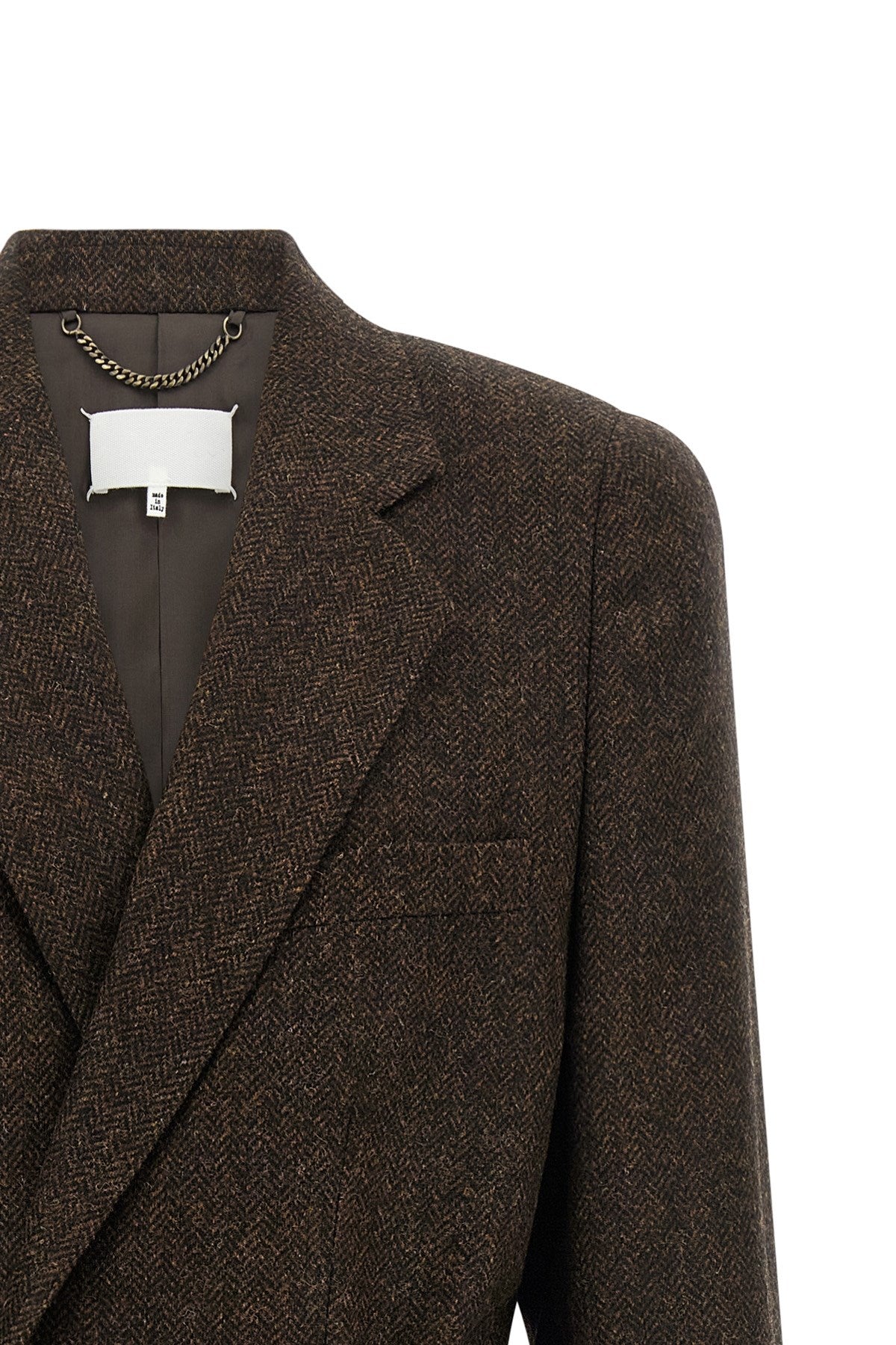 Maison Margiela Men's 'Four Stitches' Coat in Brown