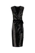 Alberta Ferretti Women's Embellished Crepe Dress in Black