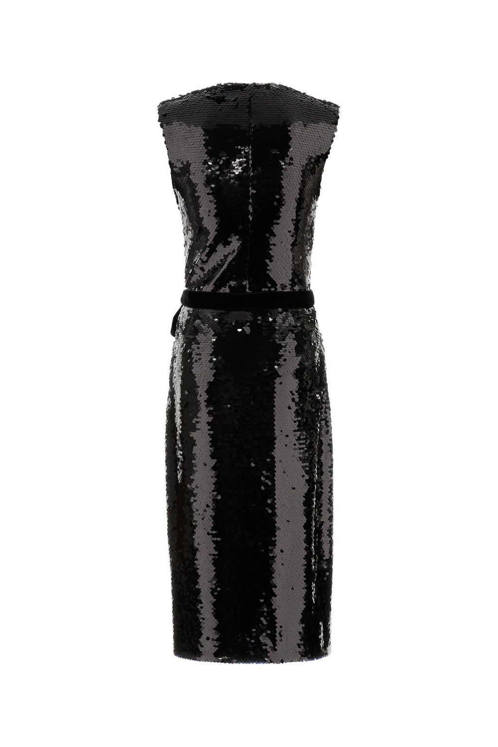 Alberta Ferretti Women's Embellished Crepe Dress in Black