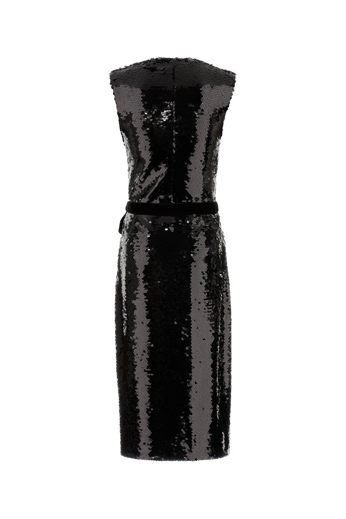 Alberta Ferretti Women's Embellished Crepe Dress in Black