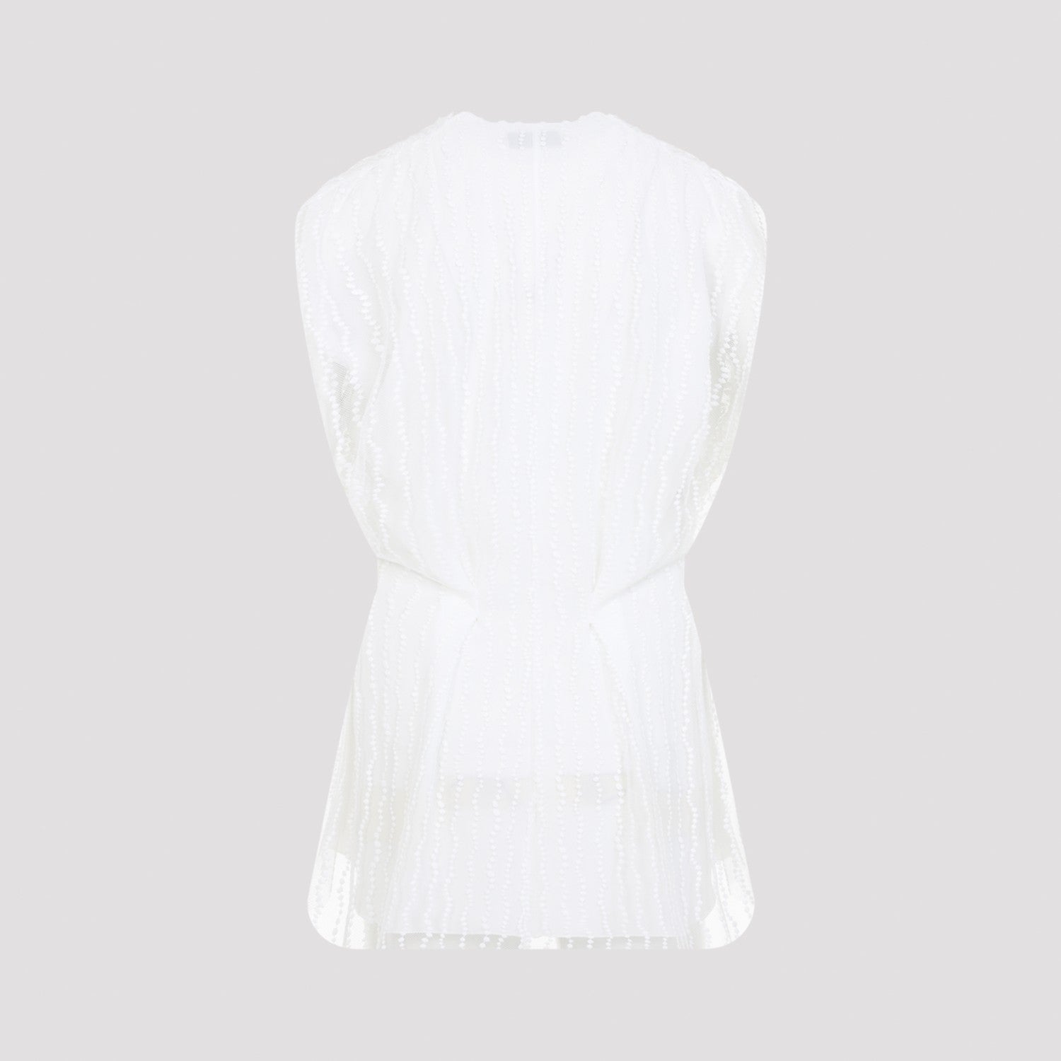 Alberta Ferretti Women's Tulle Top in White