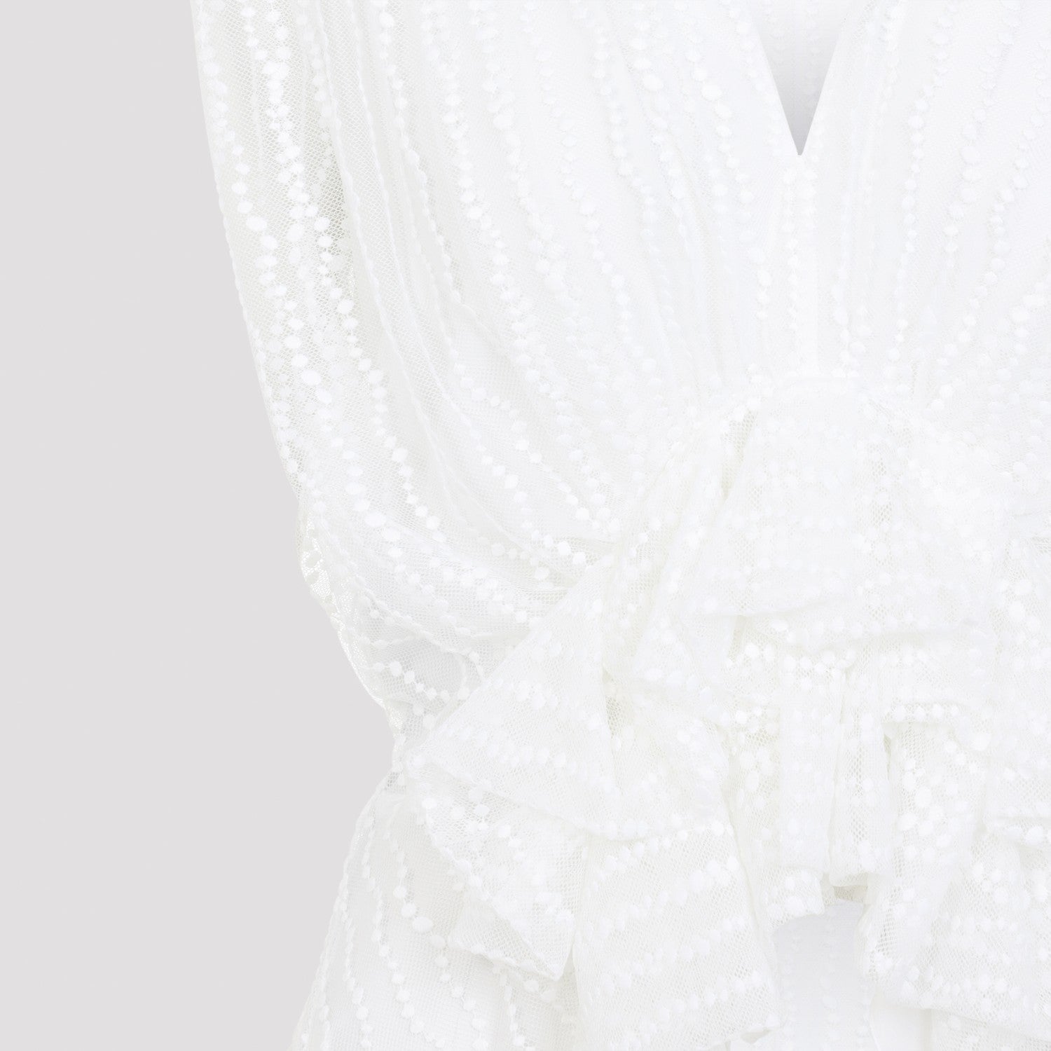 Alberta Ferretti Women's Tulle Top in White