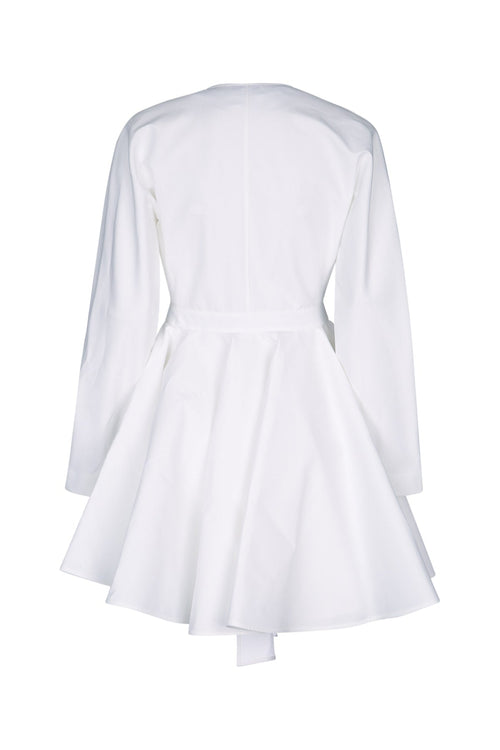 Alaia Women's Asymmetric Belt Dress in White - view 2