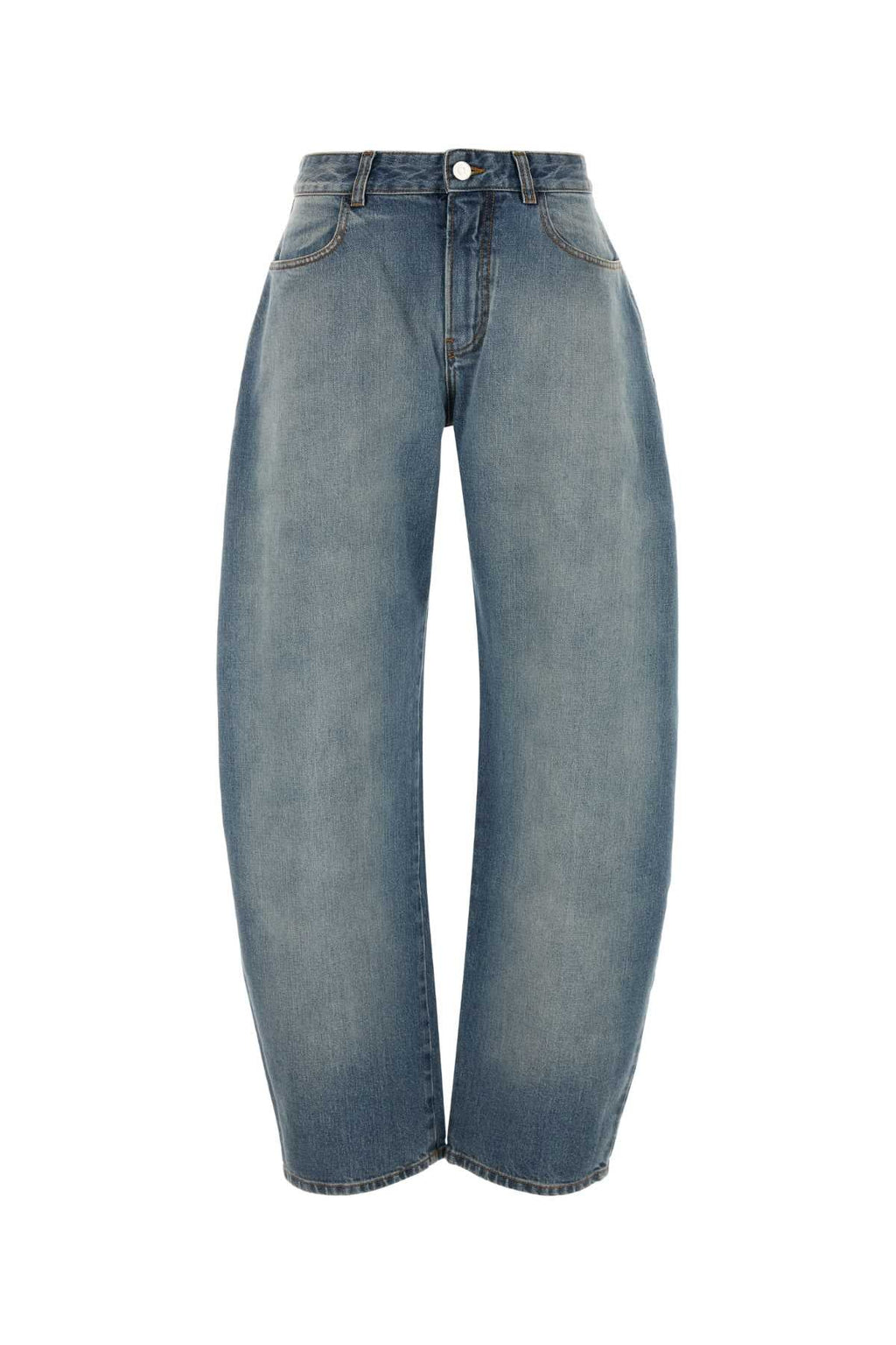 Alaia Women's Cotton Round Pants in Light Blue - view 1