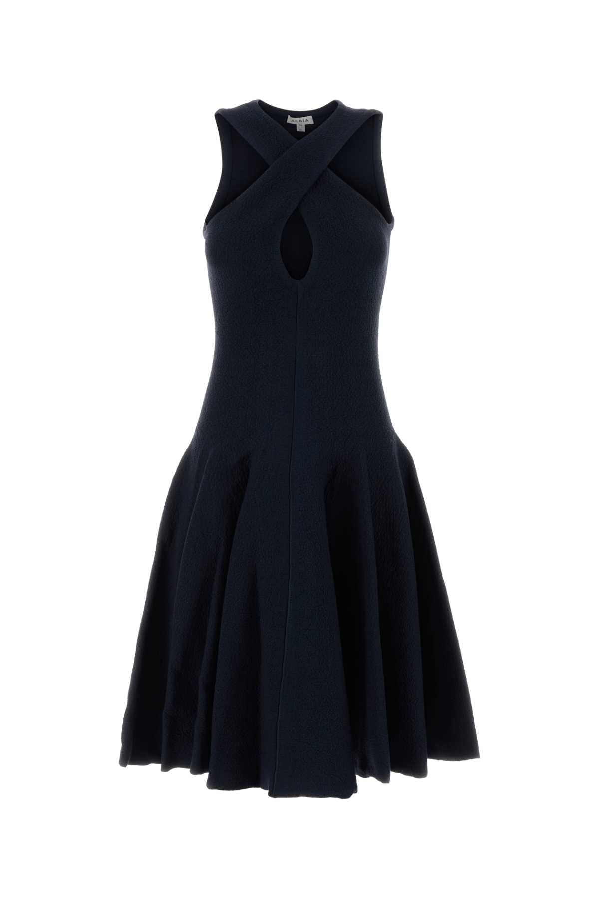 Alaia Women's Compact Knit Flared Dress in Black - view 1