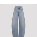 Alaia Women's Round Jeans in Blue