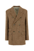 Ami Women's Wool Double-Breasted Blazer in Brown - view 1