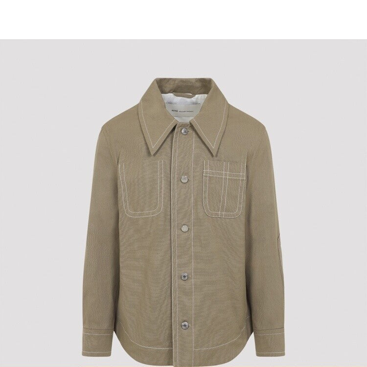 Ami Paris Men's Jacket in Beige