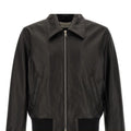 Ami Paris Men's Leather Jacket in Black