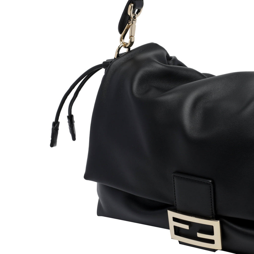 Fendi Women's Baguette Soft Large Handbag in Black Leather - view 2