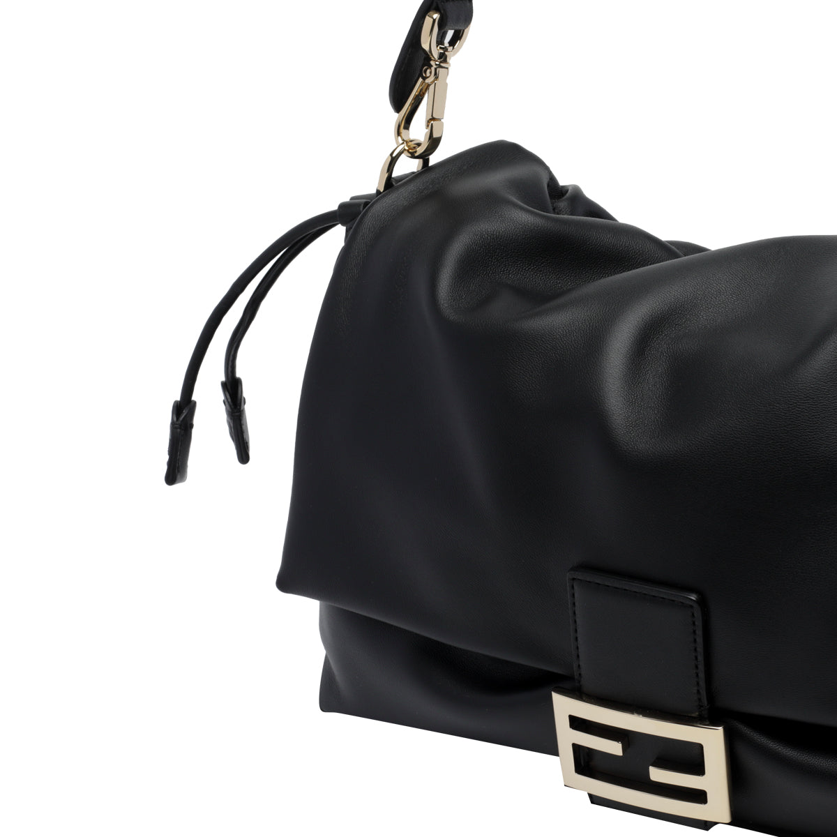Fendi Women's Baguette Soft Large Handbag in Black Leather - view 2