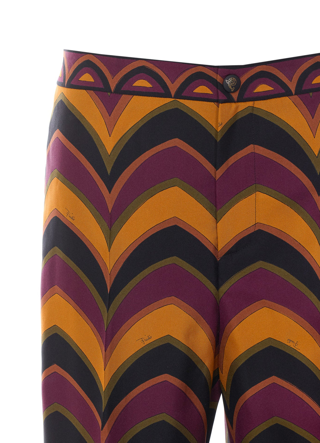 Pucci Women's Baiadera Silk Pants in Multicolor - view 4