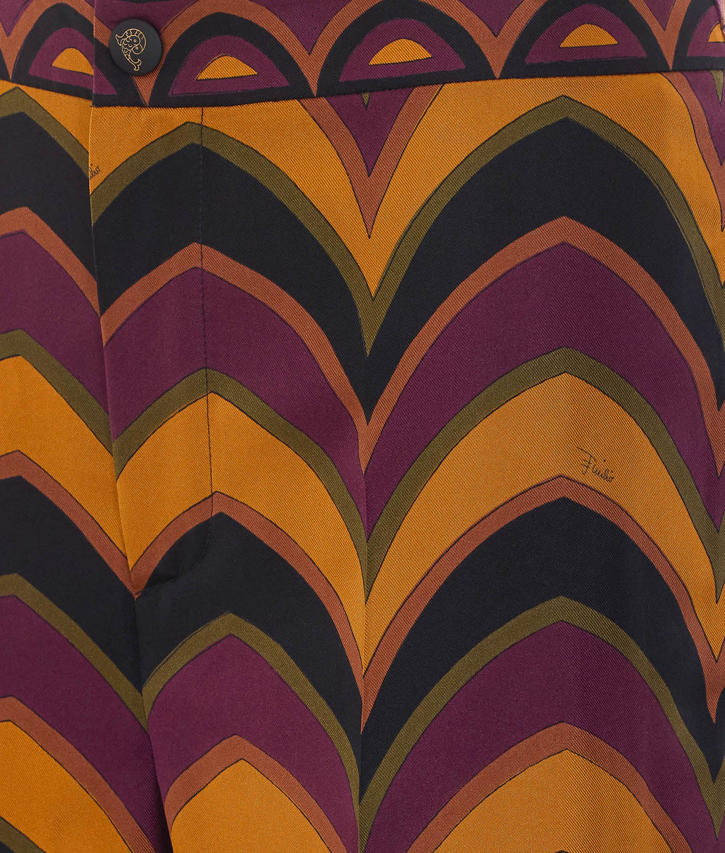 Pucci Women's Baiadera Silk Pants in Multicolor - view 3