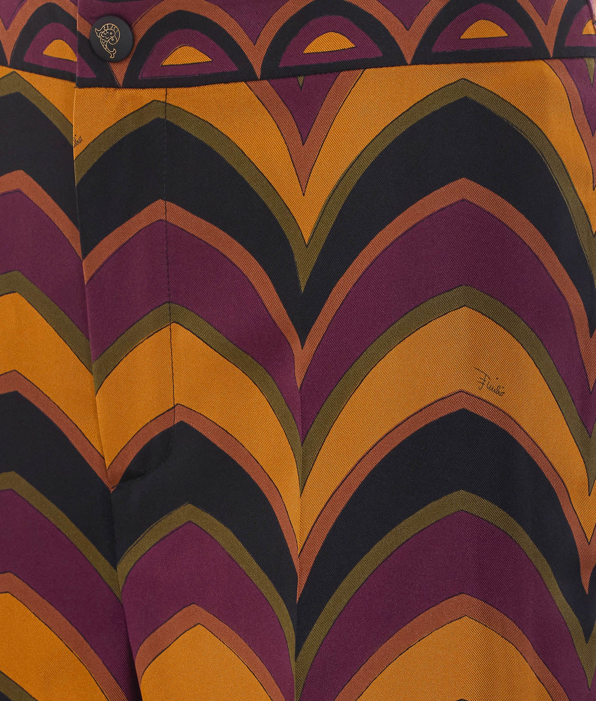 Pucci Women's Baiadera Silk Pants in Multicolor - view 3