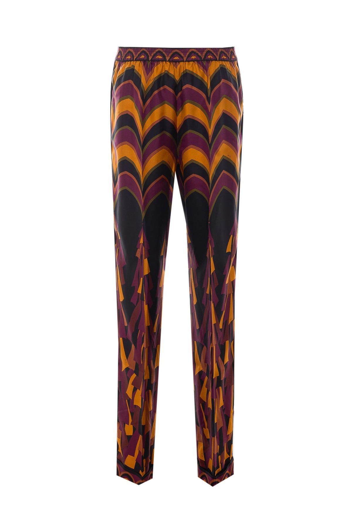 Pucci Women's Baiadera Silk Pants in Multicolor - view 2