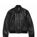 Balenciaga Men's Leather Jacket in Black
