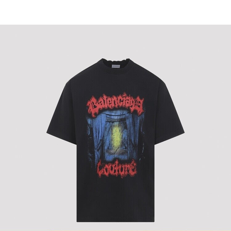Balenciaga Men's Logo T-Shirt in Black