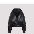 Balenciaga Women's Leather Jacket in Black