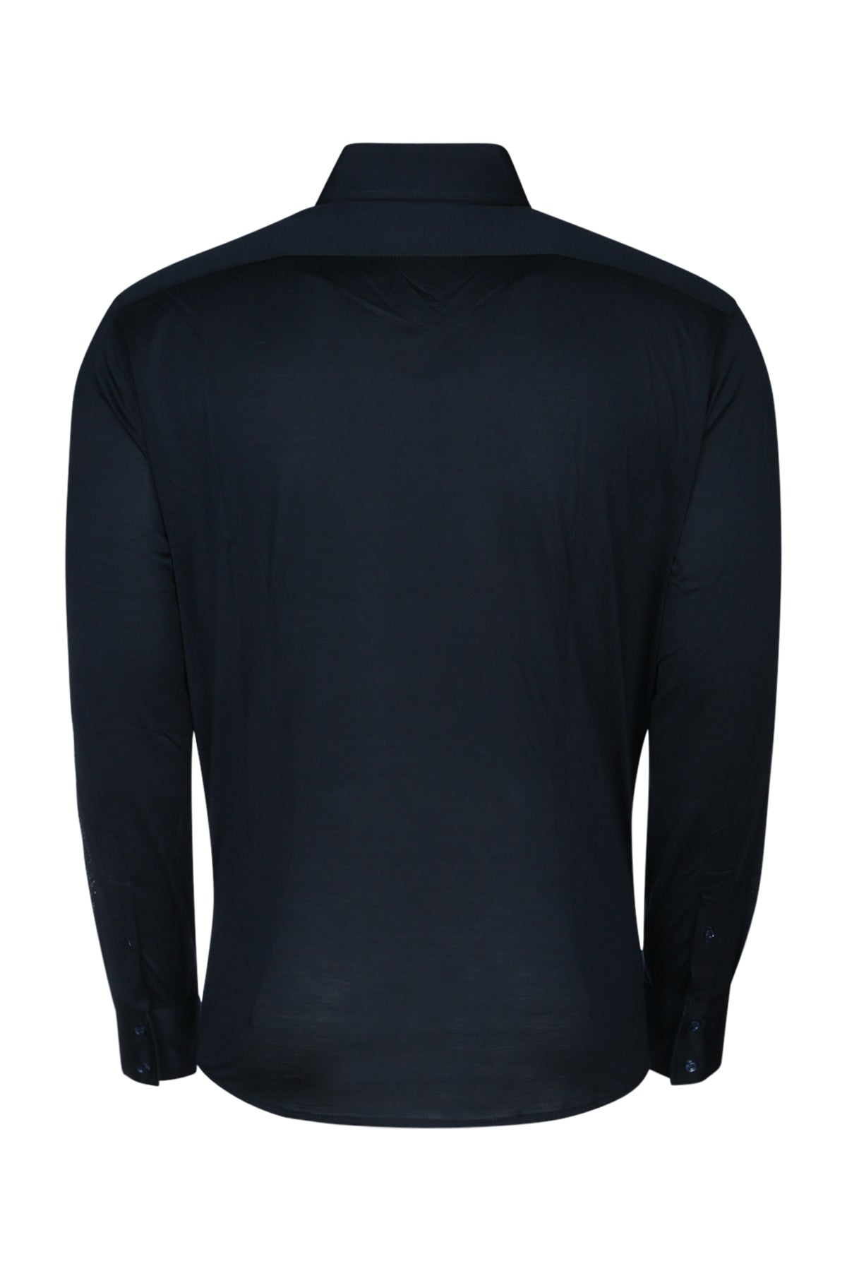 Brunello Cucinelli Men's Silk Band-Collar Shirt in Black - view 2