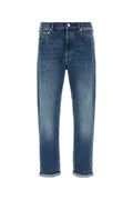 Brunello Cucinelli Men's Cotton Blend Jeans in Light Blue - view 1