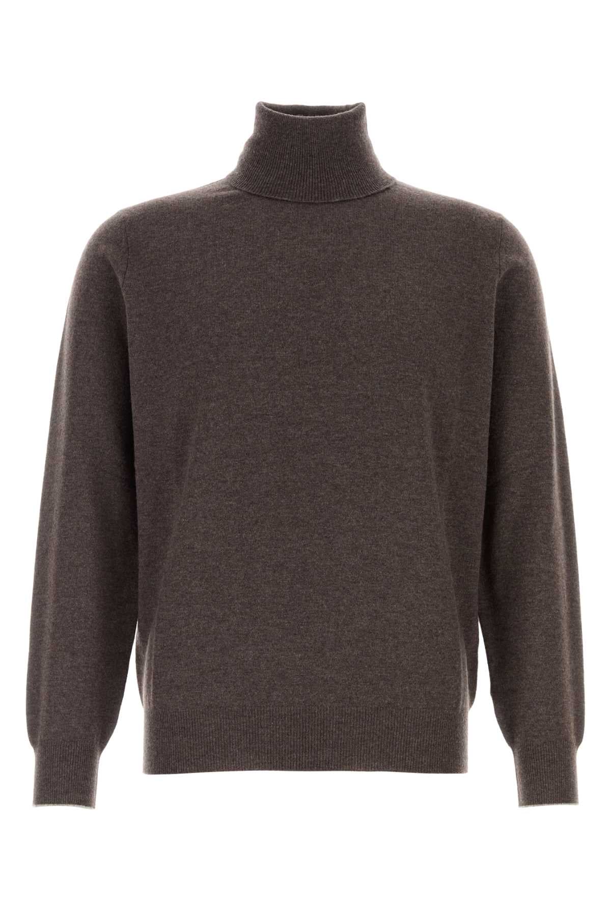 Brunello Cucinelli Men's Cashmere Turtleneck in Brown - view 1