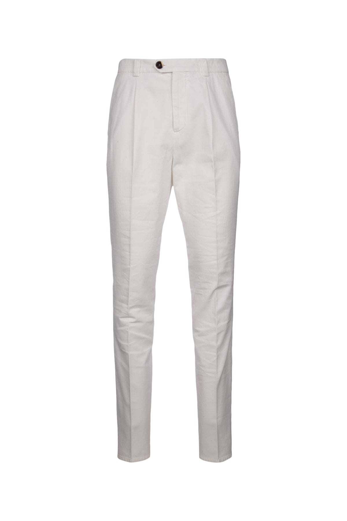 Brunello Cucinelli Men's Cotton Trousers in Cream - view 1
