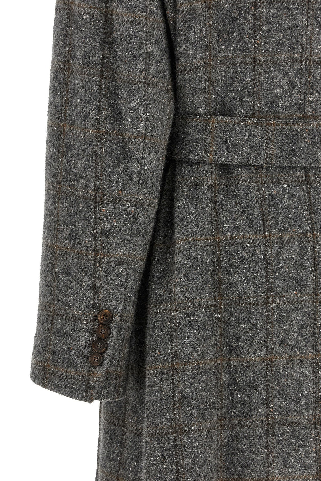 Brunello Cucinelli Women's Check Tweed Coat in Gray