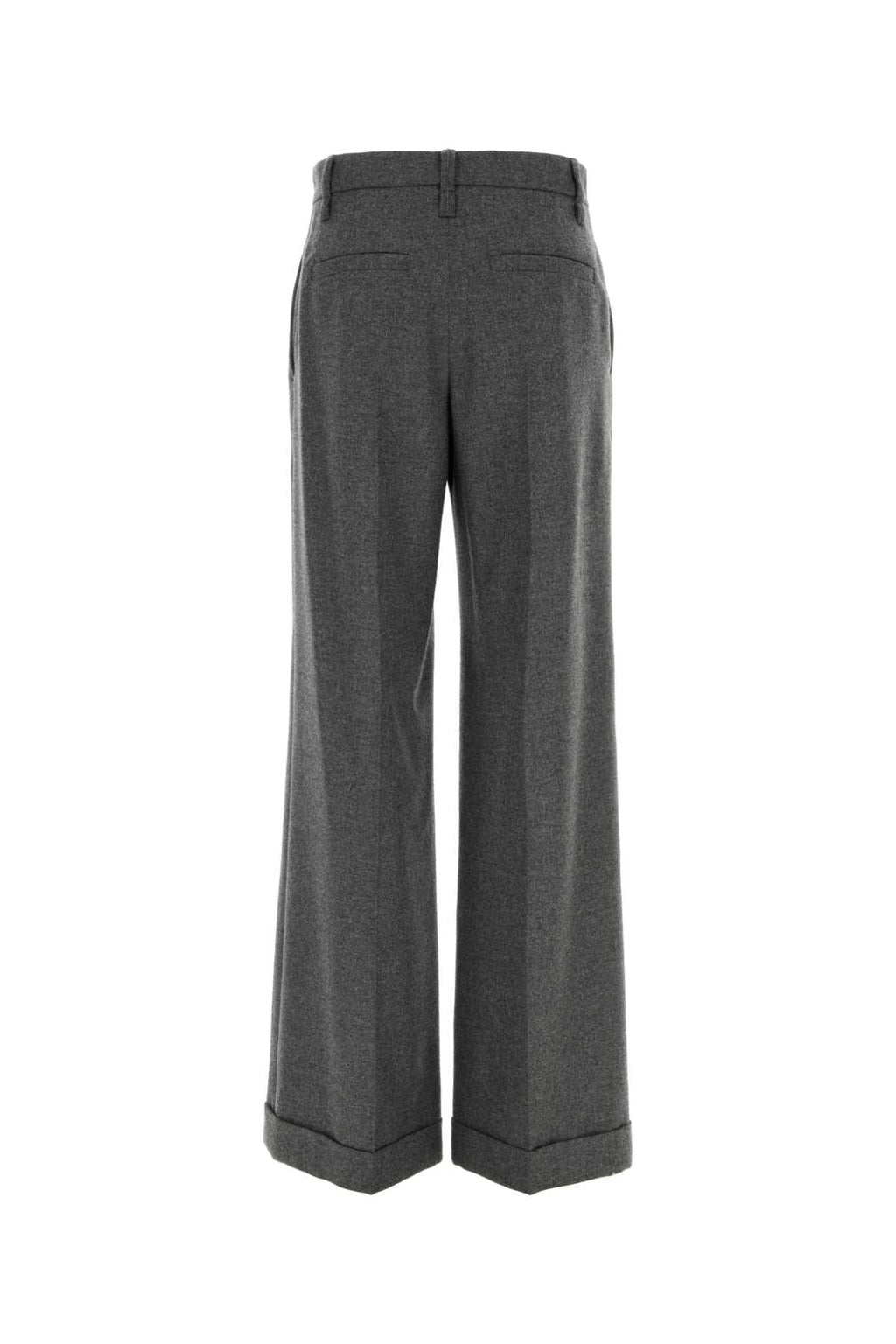 Brunello Cucinelli Women's Wool Trousers in Dark Grey - view 2