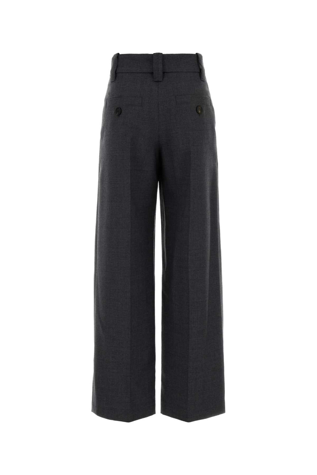 Brunello Cucinelli Women's Virgin Wool Trousers in Black - view 2