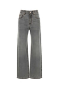 Brunello Cucinelli Women's Wide Cotton Jeans in Light Blue - view 1