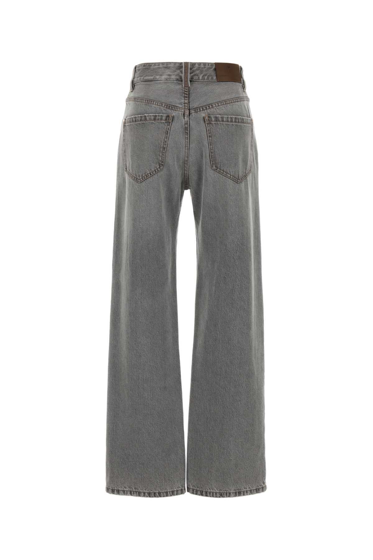 Brunello Cucinelli Women's Wide Cotton Jeans in Light Blue - view 2