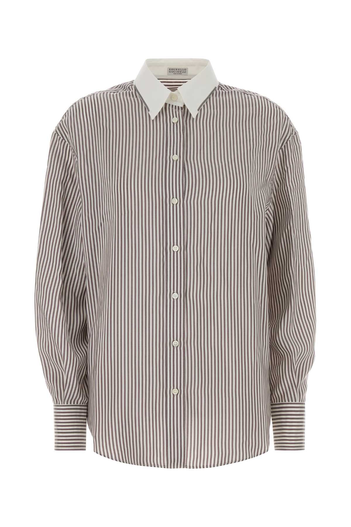 Brunello Cucinelli Women's Silk Shirt in Beige - view 1