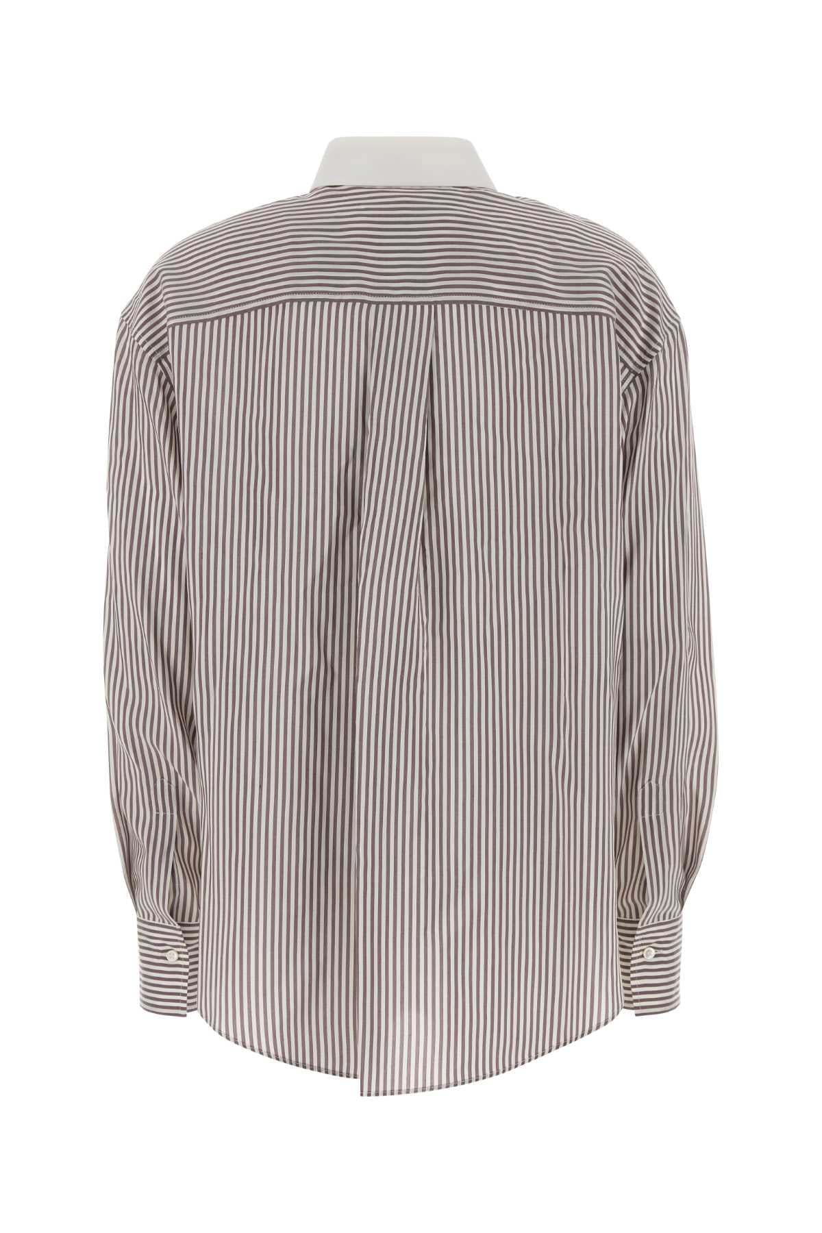 Brunello Cucinelli Women's Silk Shirt in Beige - view 2