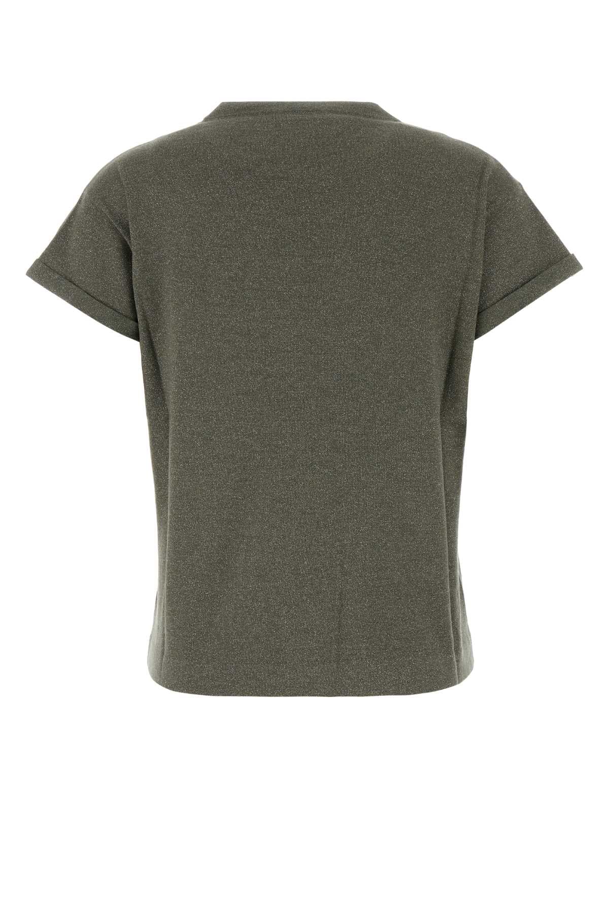 Brunello Cucinelli Women's Cashmere T-Shirt in Oregano - view 2