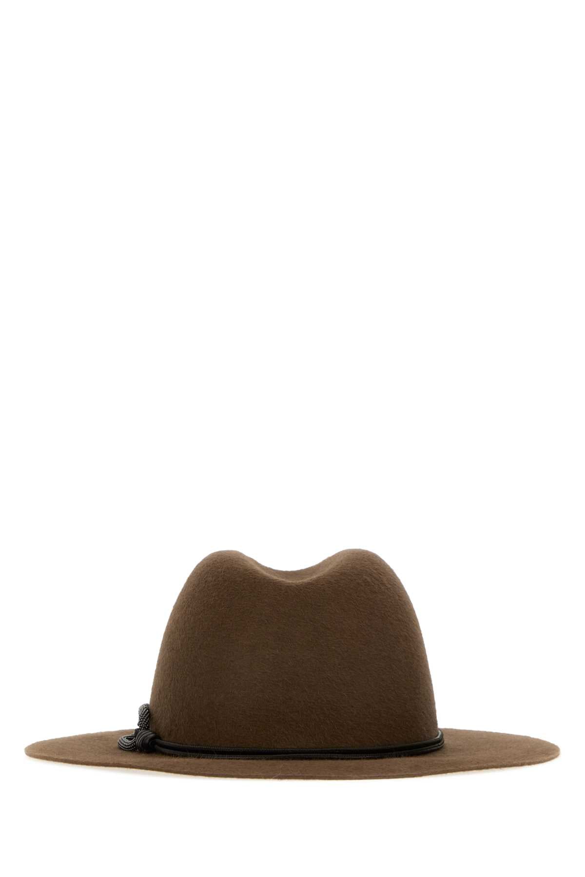 Brunello Cucinelli Women's Cotton Blend Hat in Brown - view 1