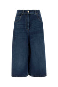 Brunello Cucinelli Women's Wide Cotton Jeans in Blue - view 1